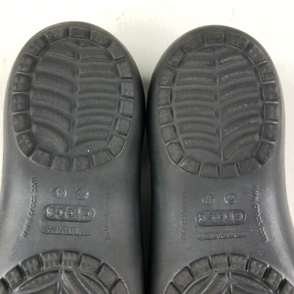 Crocs Women's Size 5 Kadee Black Closed Toe Slip On Rubber Ballet Flats - Picture 10 of 13